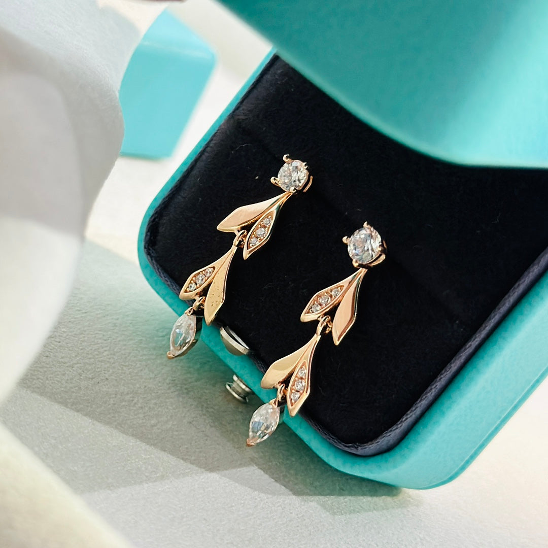 Tiffany Victoria Vine Convertible Drop Earrings - 18K Gold
