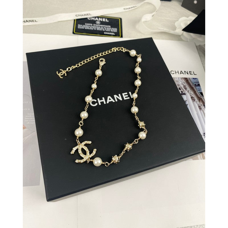 Chanel White Pearl Necklace