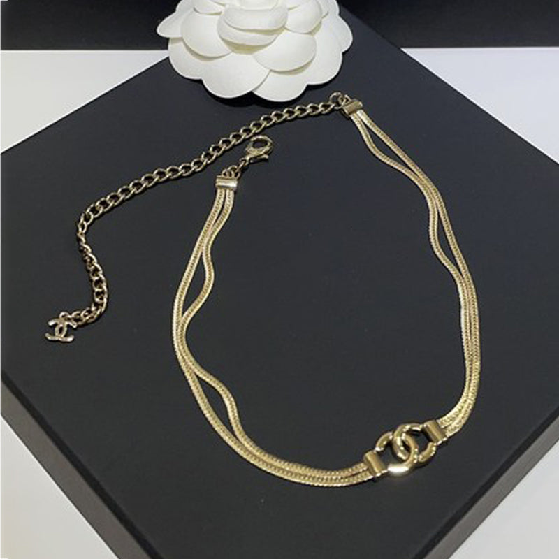 Chanel Gold Choker Chain Necklace