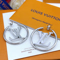 Louis Vuitton Louise Hoop Pearl Earrings - 18K White Gold