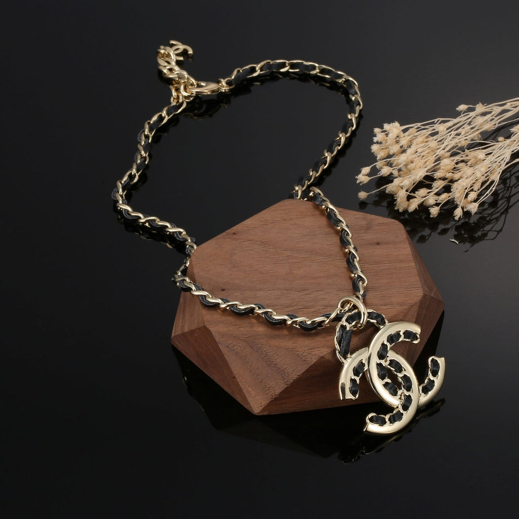 Chanel Strass Leather Necklace