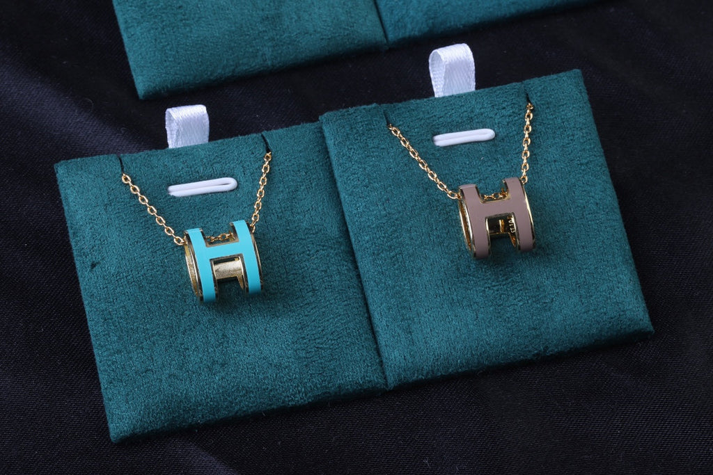 Hermes Mini Pop Blue Necklace