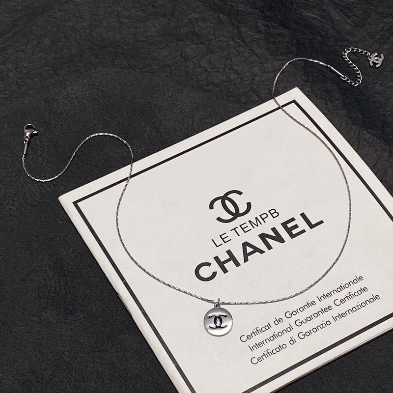 Chanel Round Logo Necklace