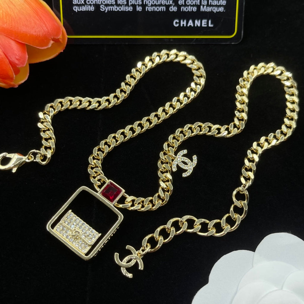 Chanel Bag Pendant Chain Necklace
