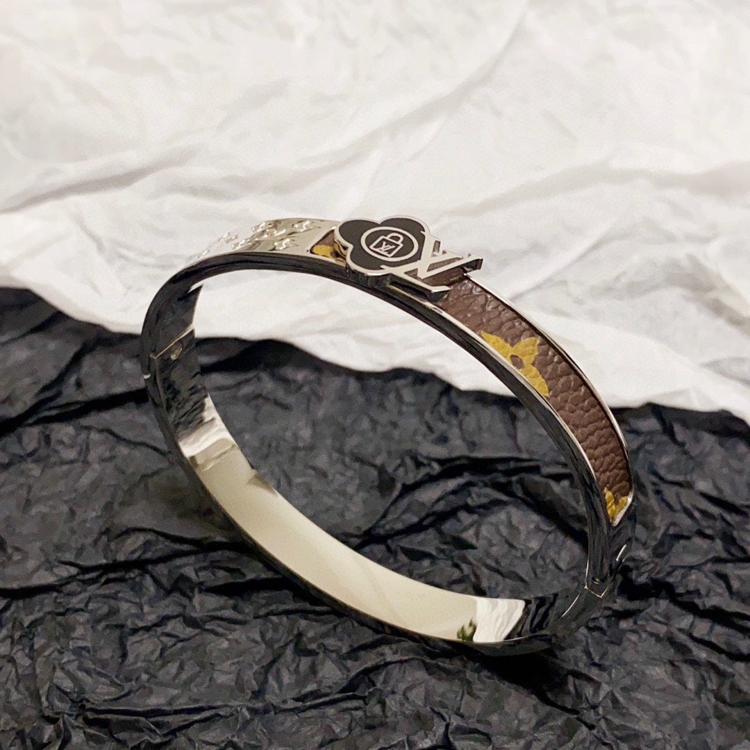 Louis Vuitton Leather Lock Bracelet