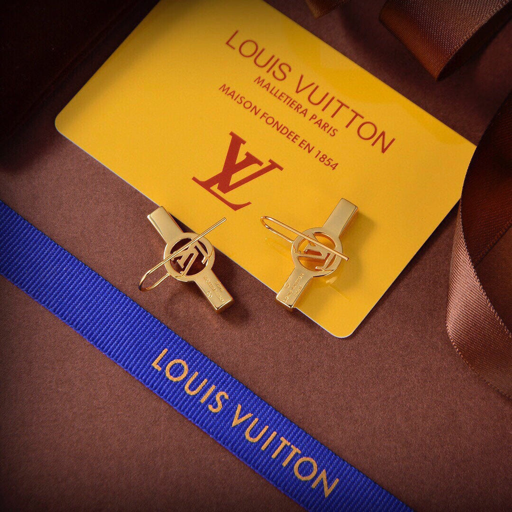 Louis Vuitton Crystal Earrings - 18K Yellow Gold