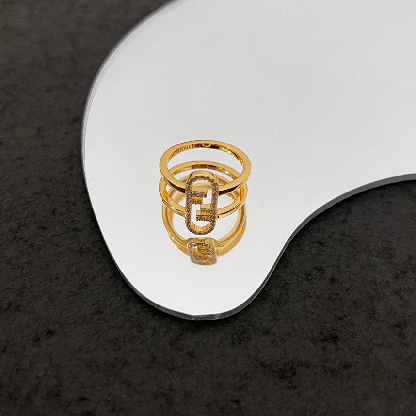 Fendi OLock Ring - 18K Yellow Gold