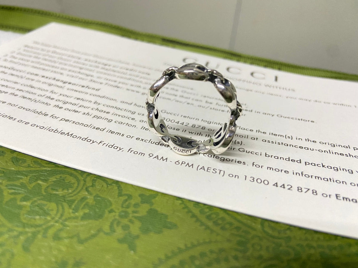 Gucci Double G Interlocking G Chain Ring