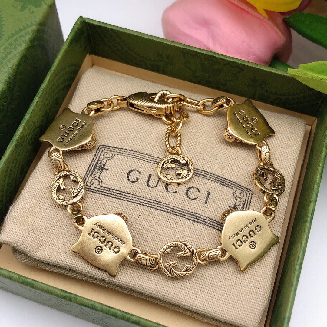 Gucci Double G Tiger Bracelet