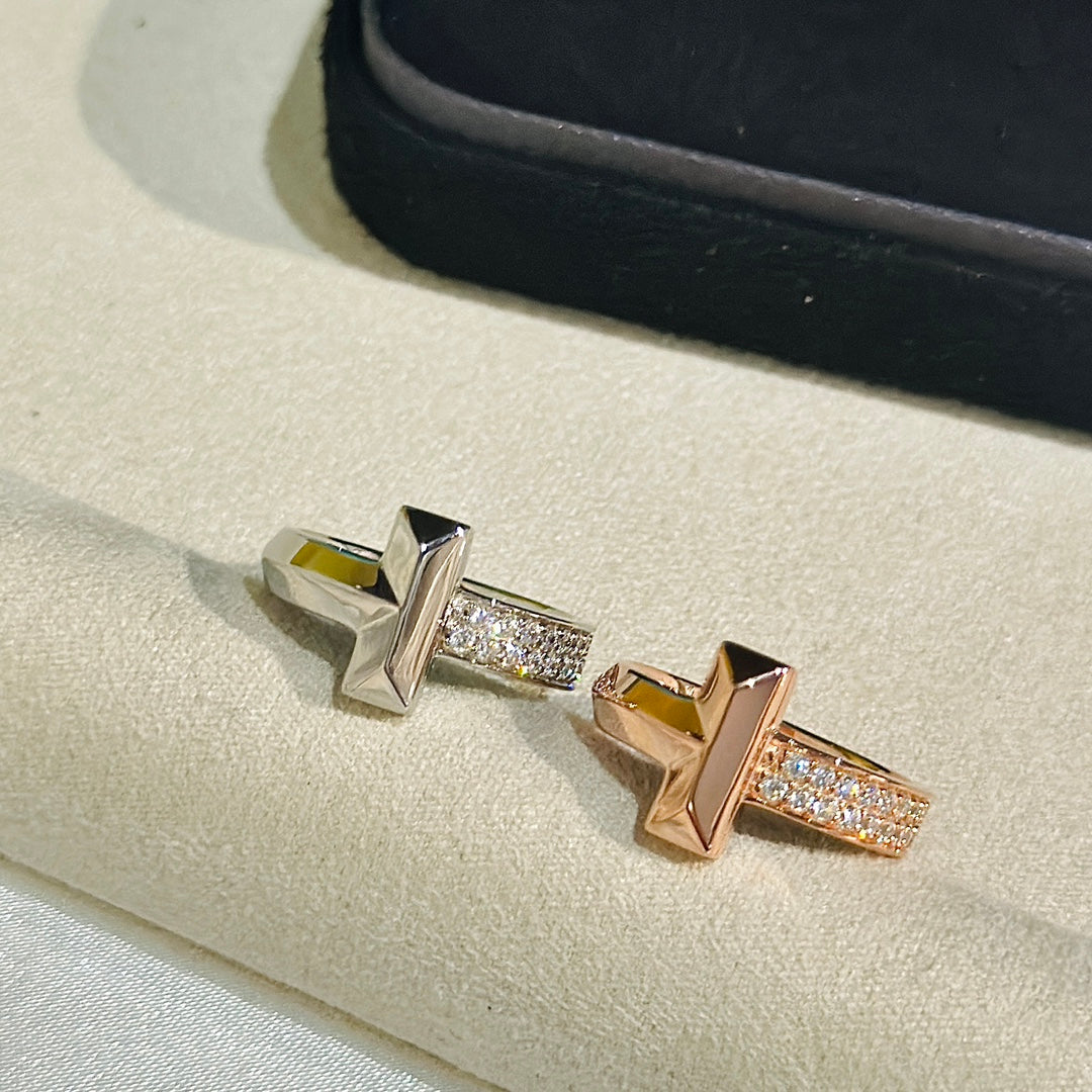 Tiffany Narrow Pave Ring - 18K White Gold