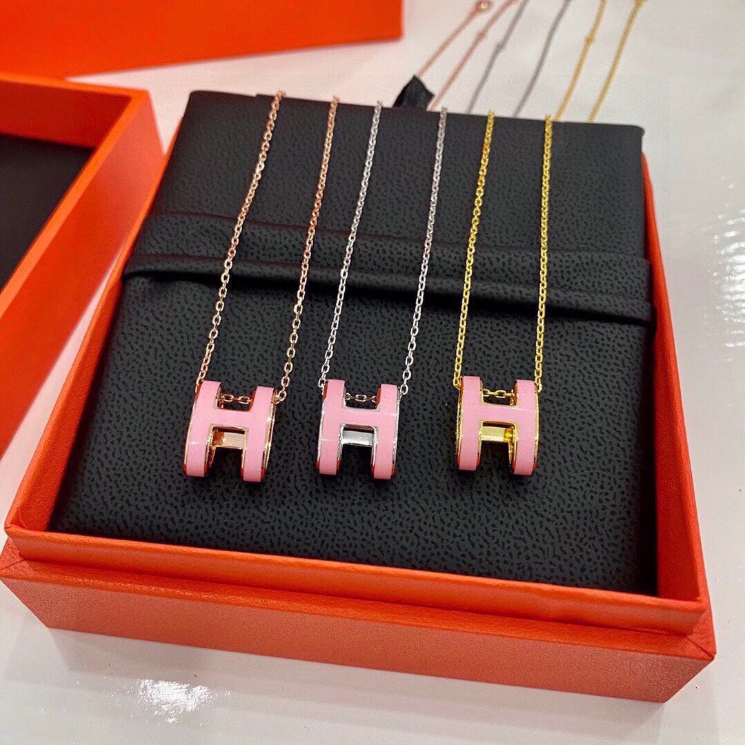 Hermes Mini Pop Pink Necklace