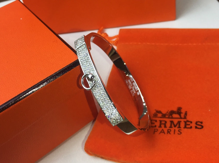 Hermes Collier De Chien Diamond Bracelet - 18K Gold