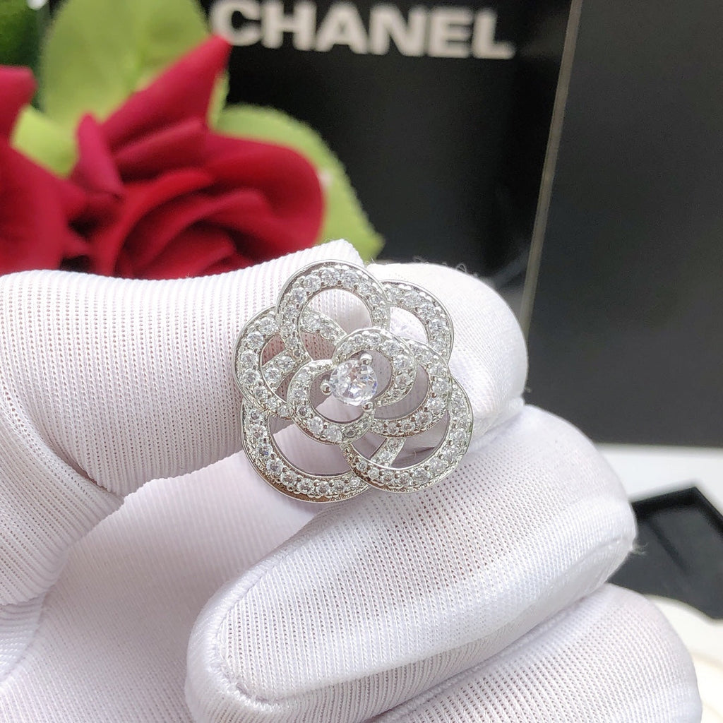 Chanel Camellia Diamond Earrings
