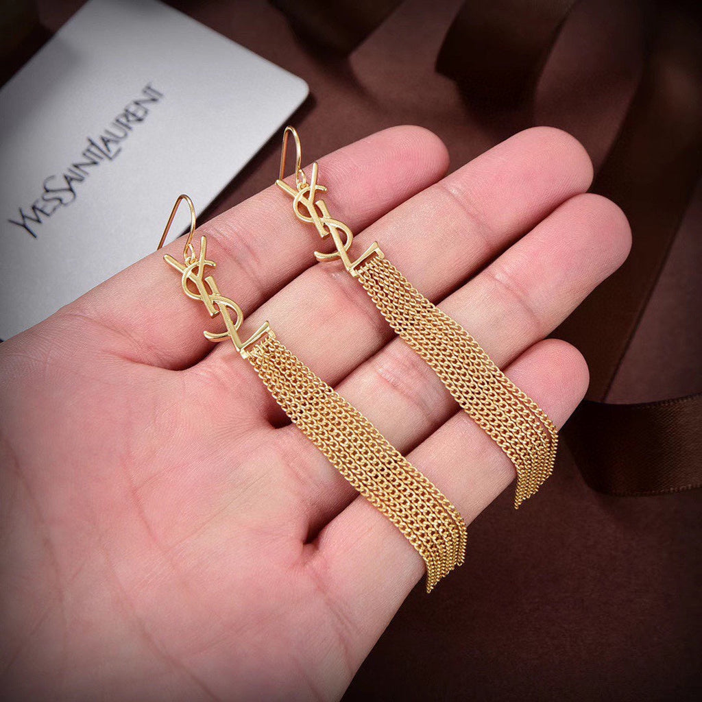 YSL Monogram Tassels Earrings - 18K Yellow Gold