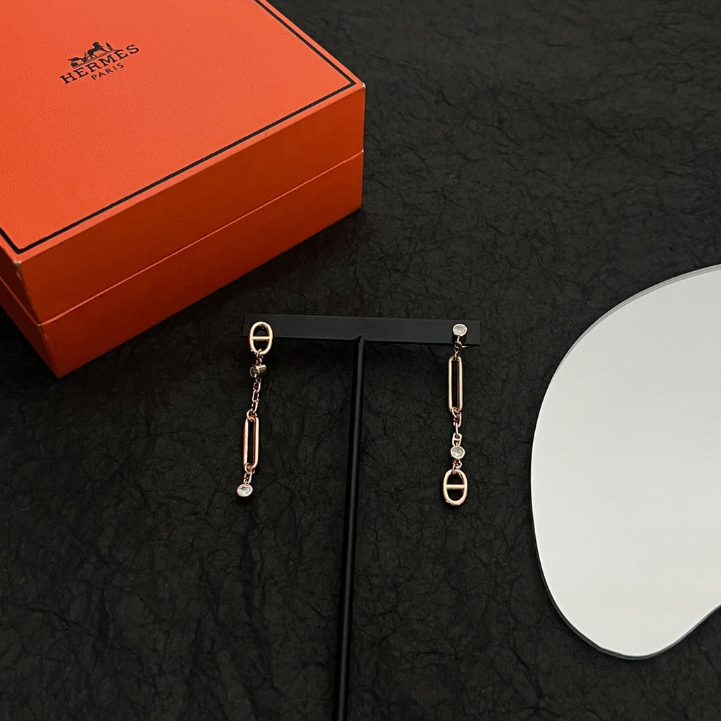 Hermes Chaine D'ancre Chaos Earrings