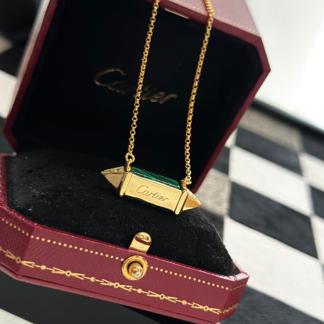 Les Berlingots De Malachite Necklace