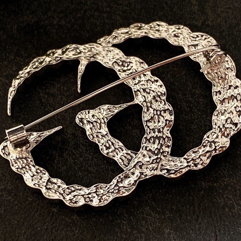 Gucci Double G Crystal Brooch