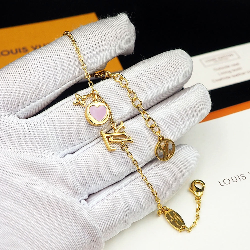 Louis Vuitton Iconic Pink Heart Bracelet