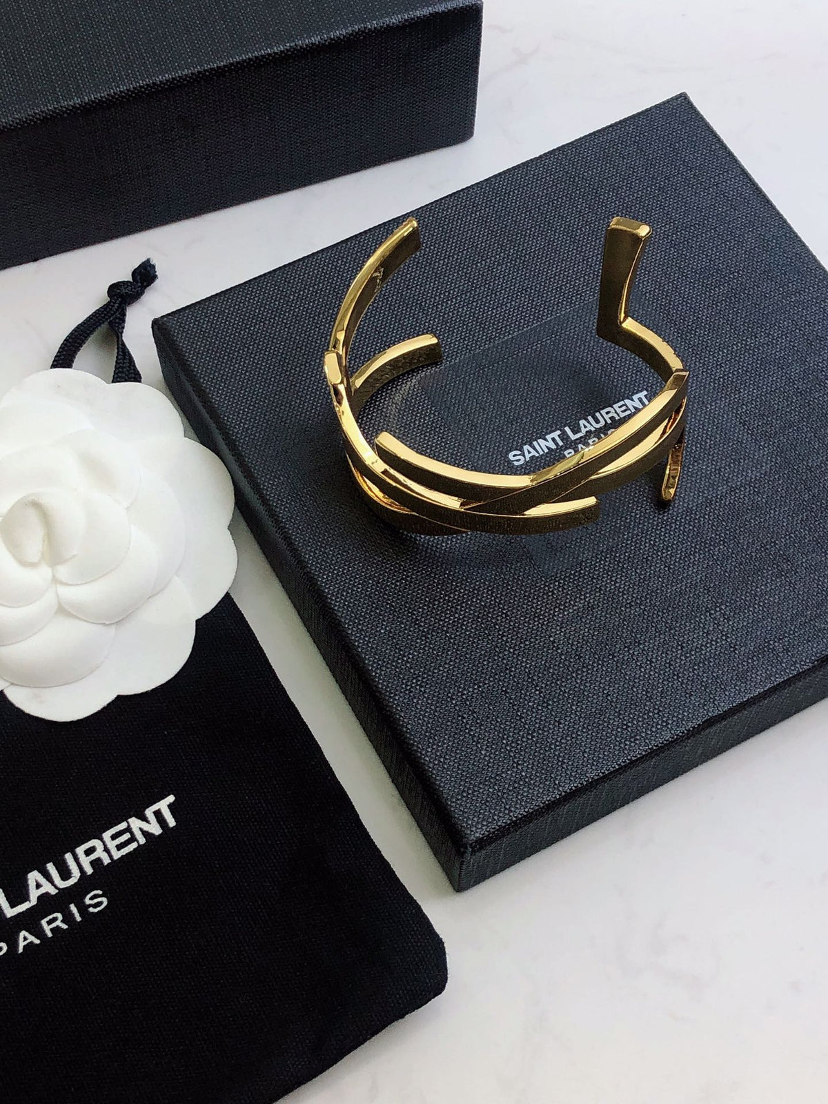 YSL Monogram Cuff Bracelet