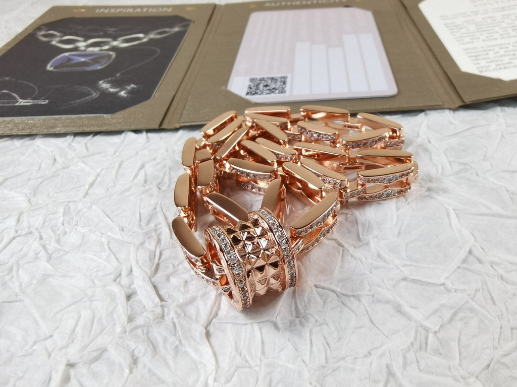 B.zero1 Diamonds Chain Link Necklace - 18K Gold