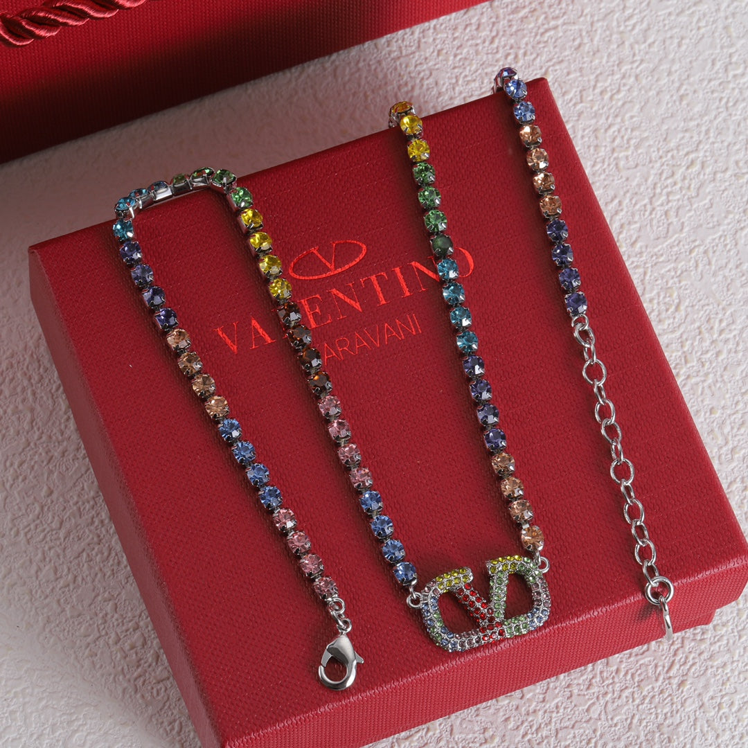 Valentino Multi-Color Crystal Necklace