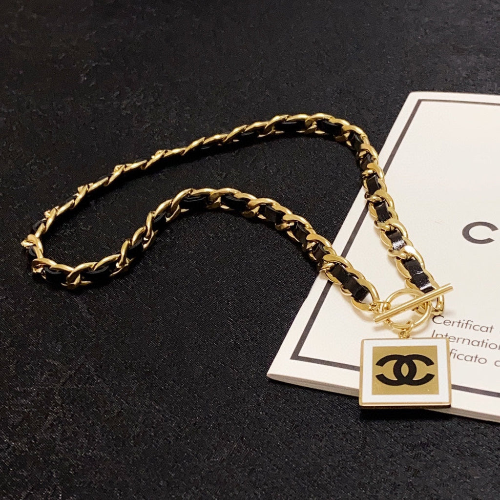 Chanel Leather Choker Necklace