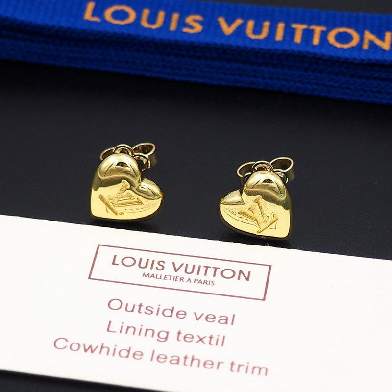 Louis Vuitton Heart Earrings - 18K Gold
