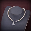 Vivienne West Mini Bas Relief Pearl Necklace