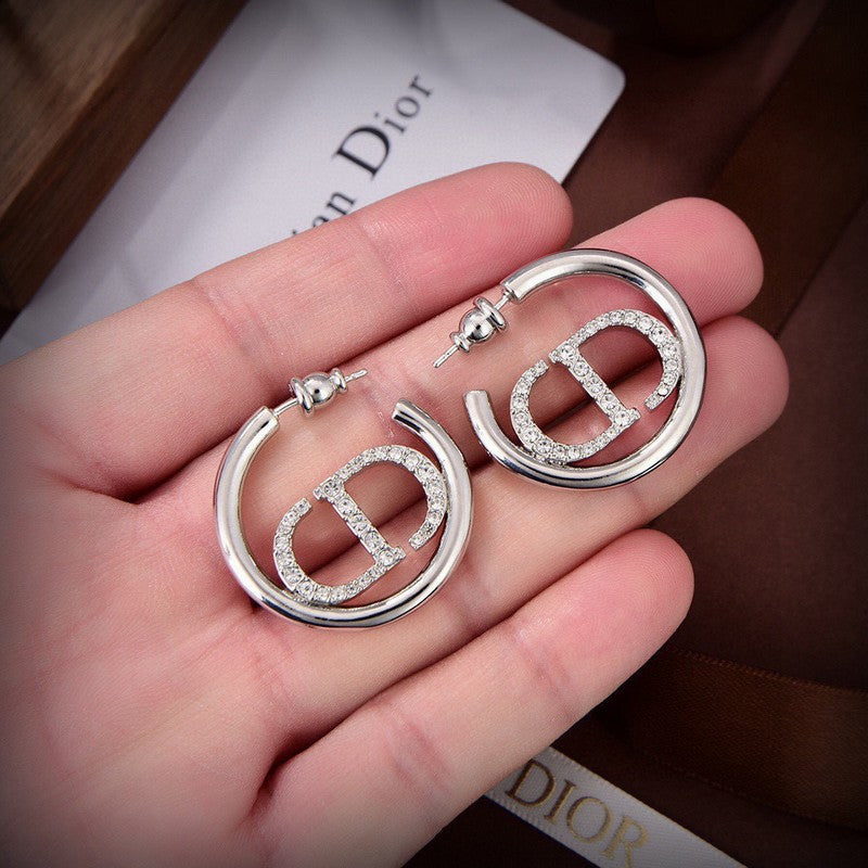 Dior Diamond Earrings - 18K White Gold