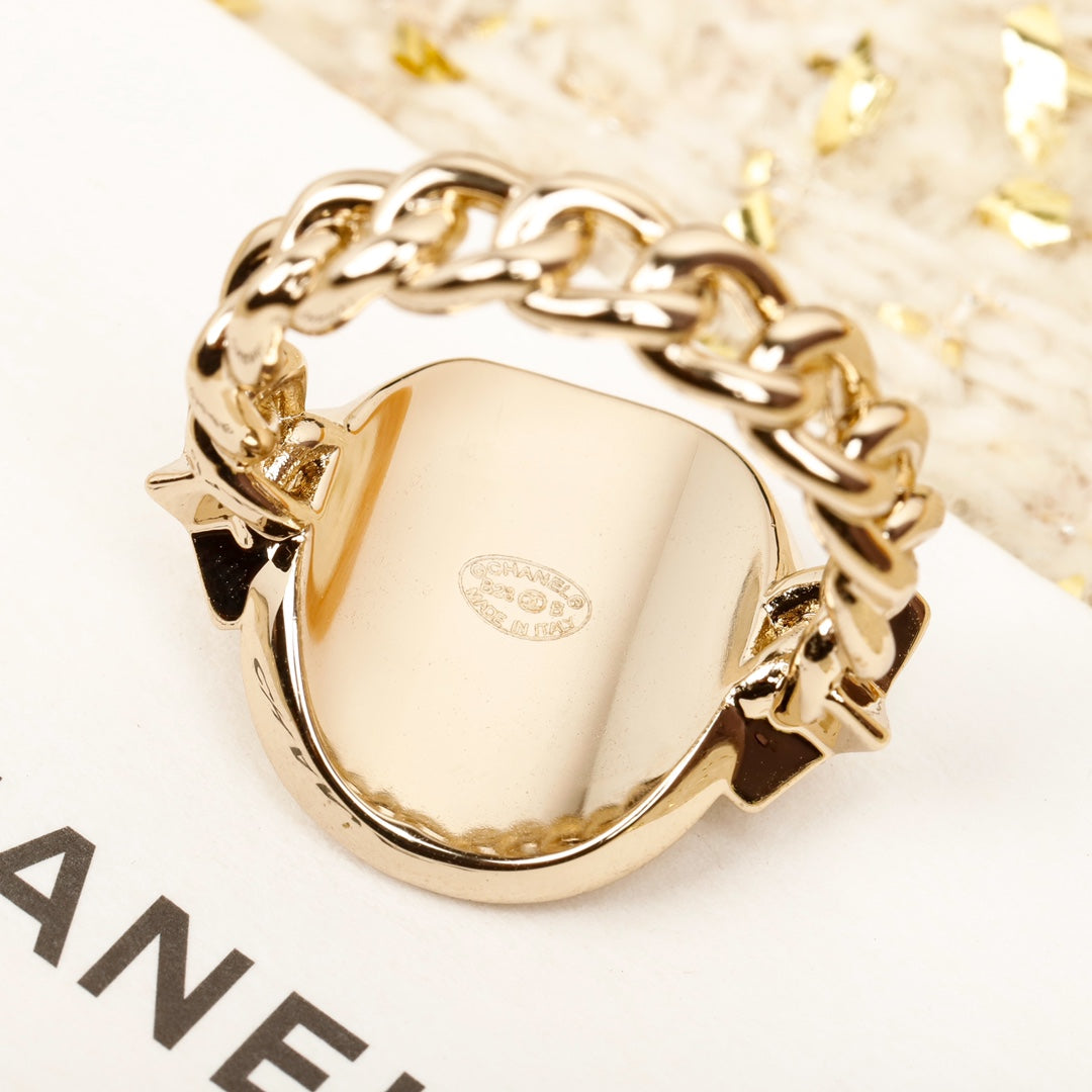 Chanel Chain Ring - 18K Yellow Gold