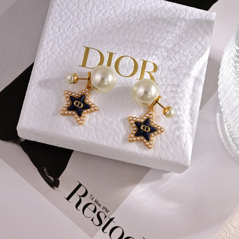 Dior Tribales Star Pearl Earrings