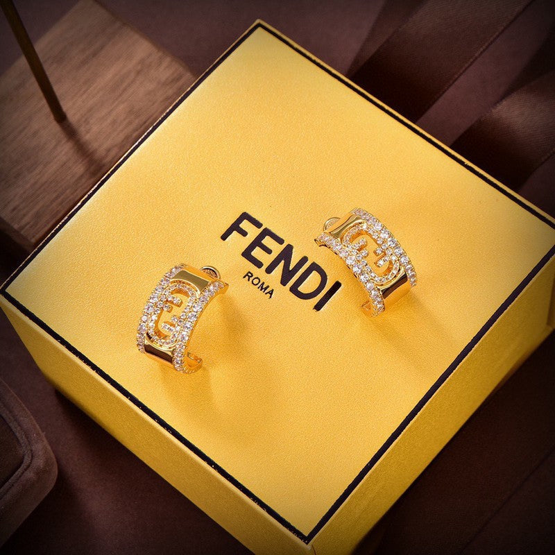 Fendi OLock Earrings - 18K Yellow Gold