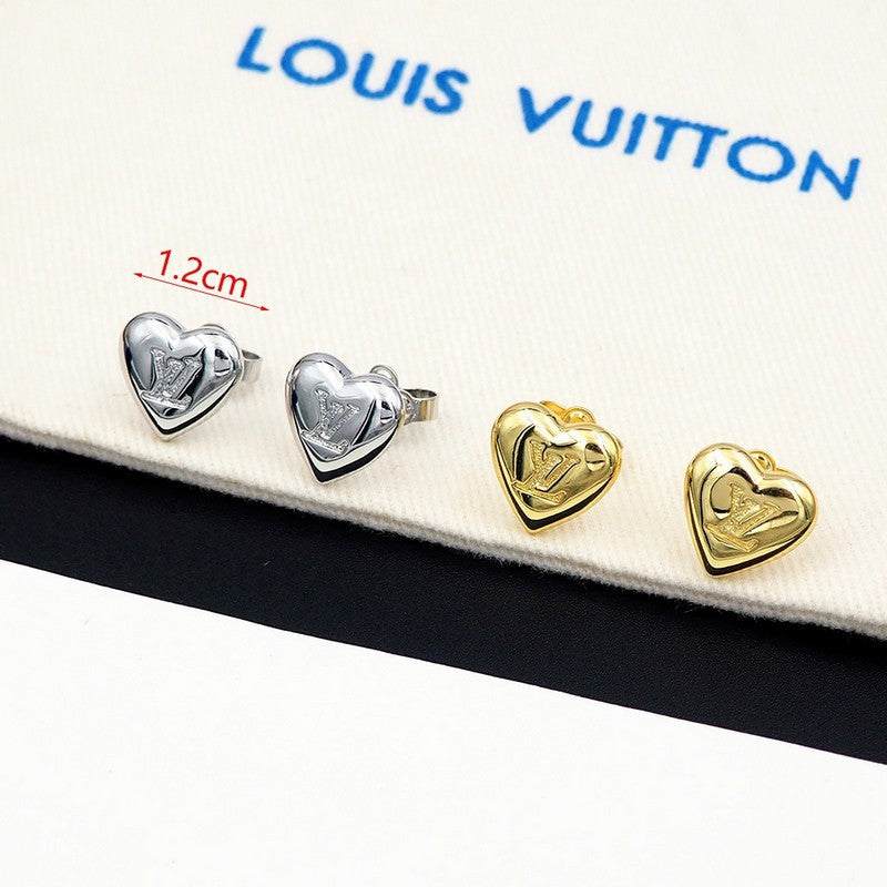 Louis Vuitton Heart Earrings - 18K Gold