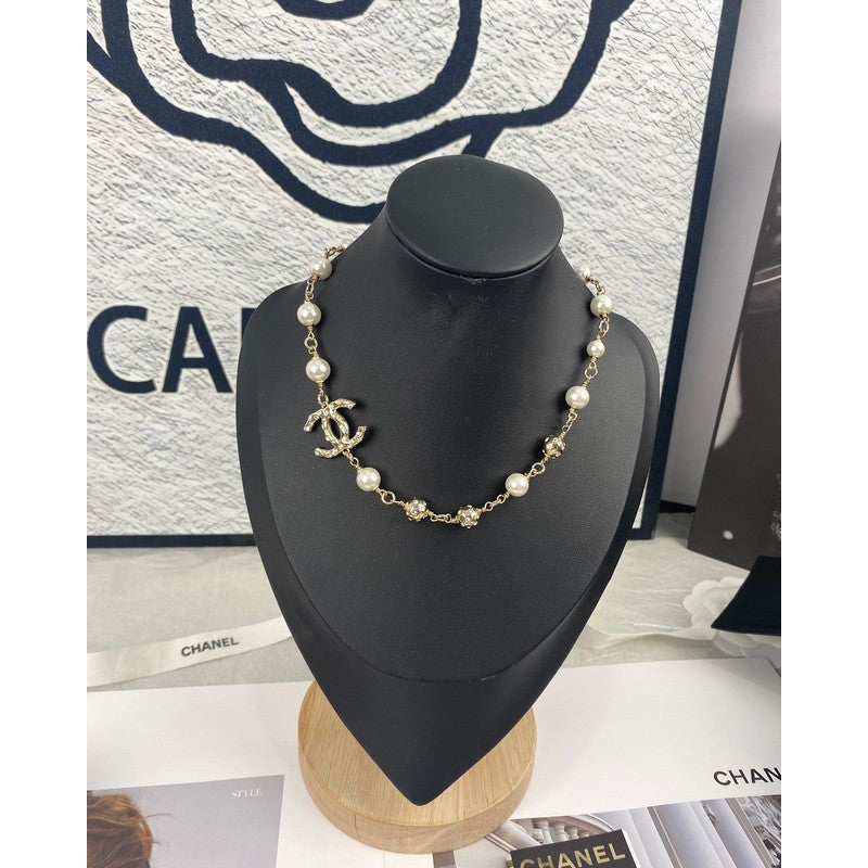 Chanel White Pearl Necklace