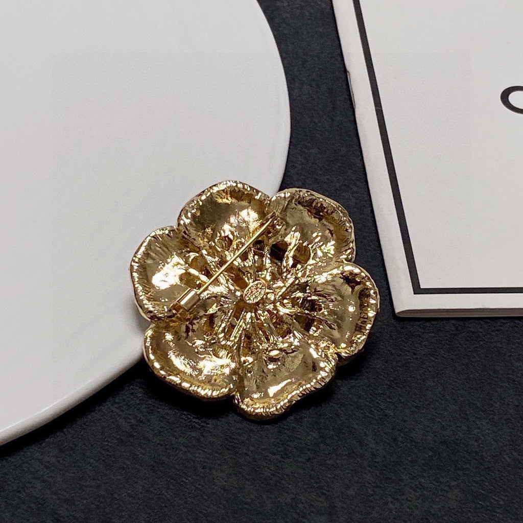 Chanel Black Flower Brooch