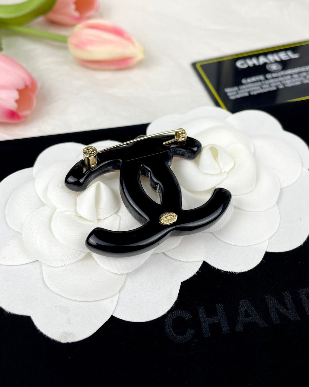 Chanel Pink Resin Brooch