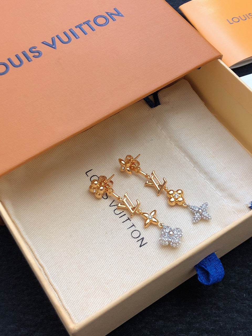 Louis Vuitton Monogram Earrings - 18K Yellow Gold