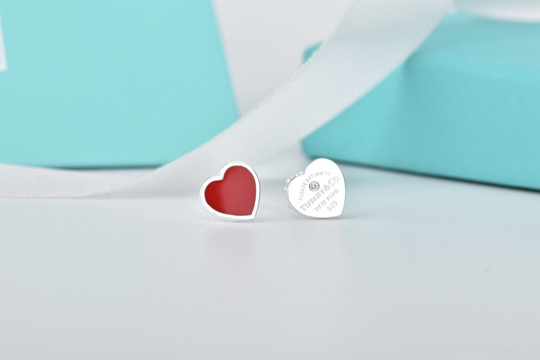 Return to Tiffany Heart Earrings - 18K White Gold
