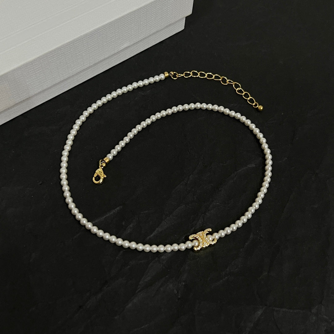 Celine Triomphe Pearl Necklace