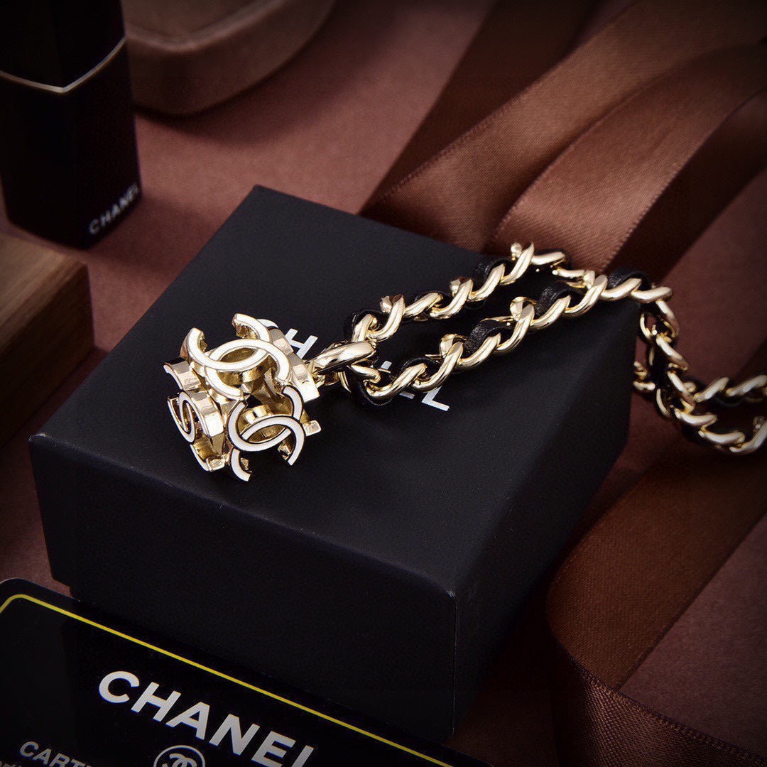 Chanel Leather Choker Necklace