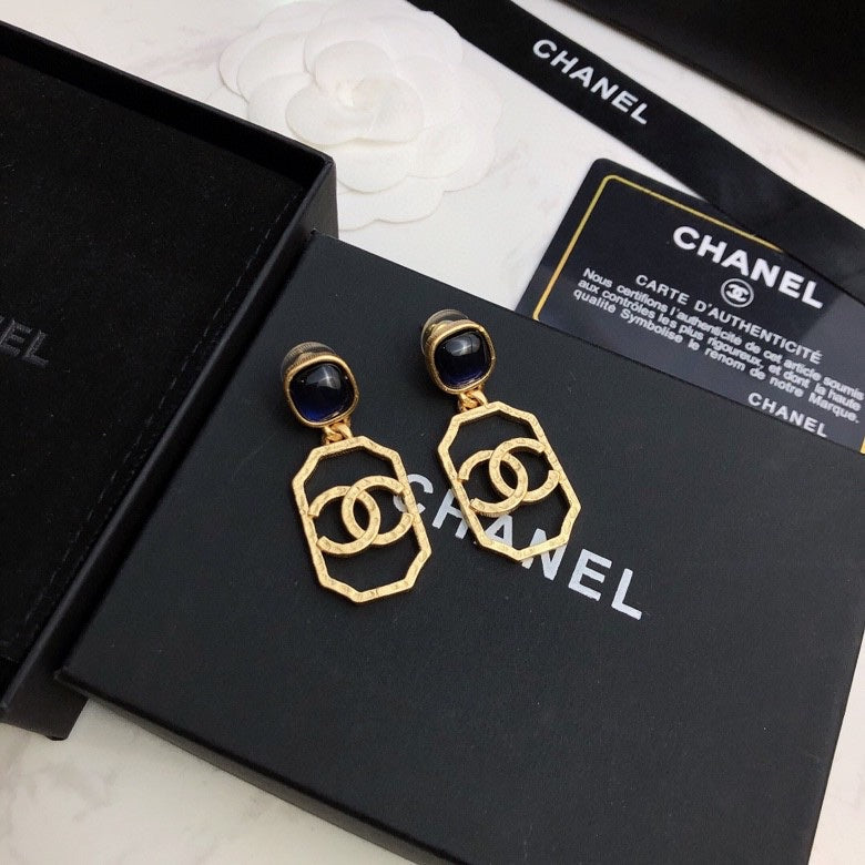 Chanel Perfume Bottle Earrings - 18K Yellow Gold