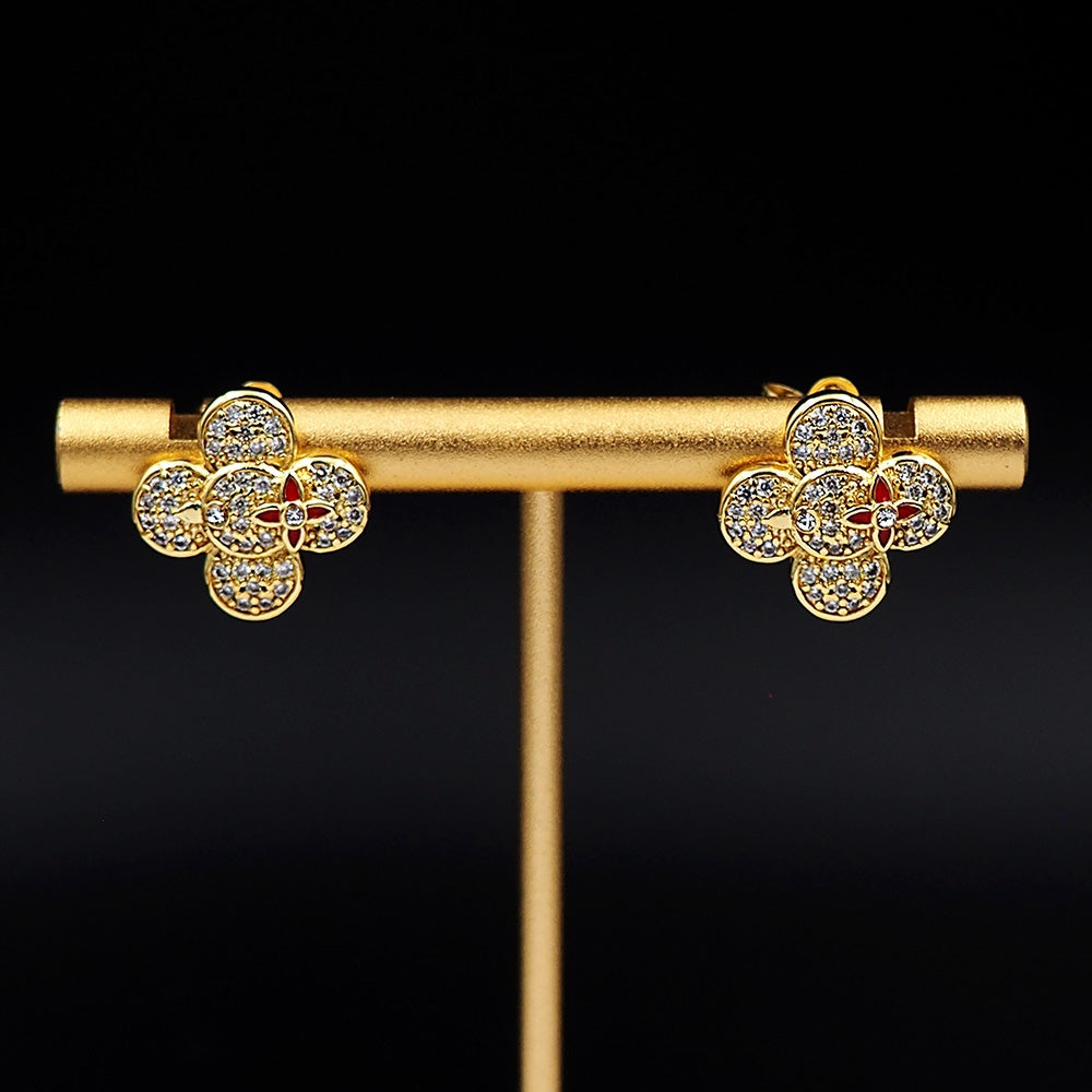 Louis Vuitton Vivienne Diamond Earrings - 18K Gold