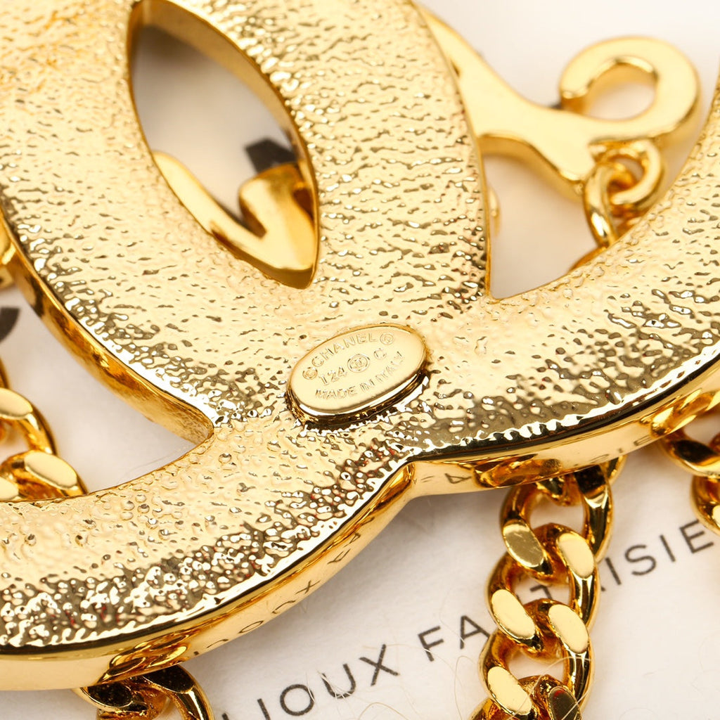 Chanel Black Chain Brooch