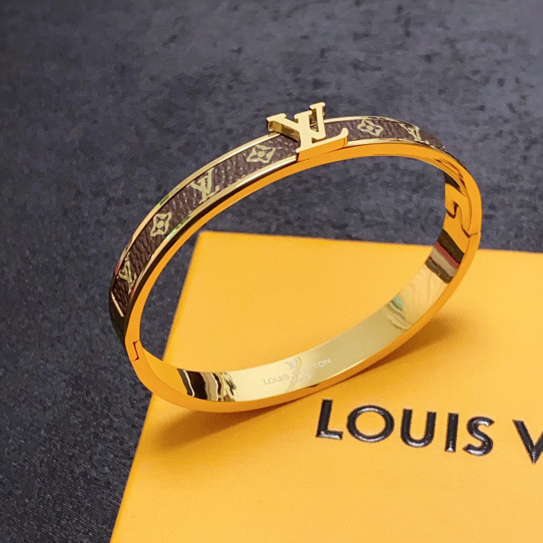 Louis Vuitton Leather Vintage Bracelet