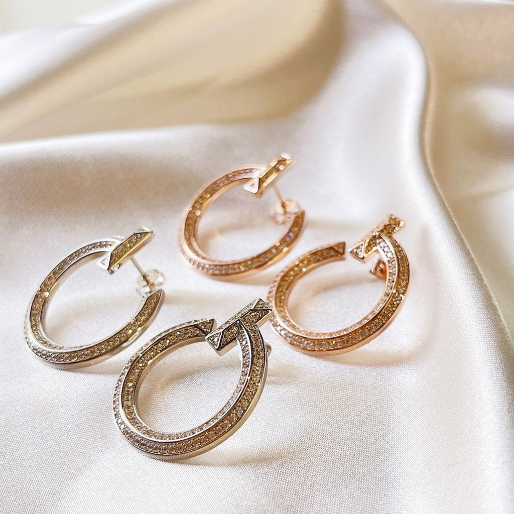 Tiffany T1 Open Hoop Earrings - 18K Rose Gold