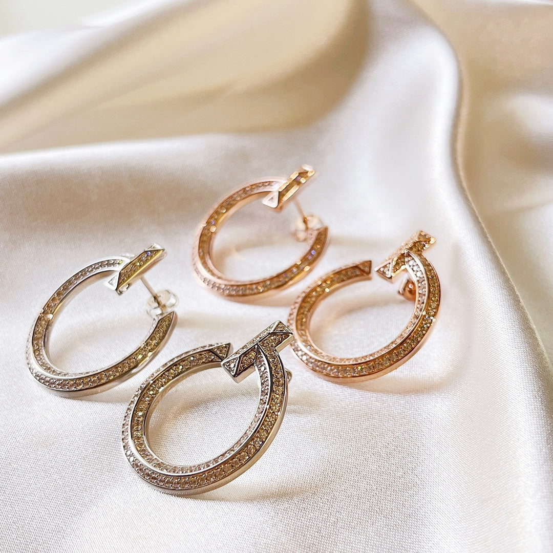 Tiffany T1 Open Hoop Earrings - 18K Rose Gold