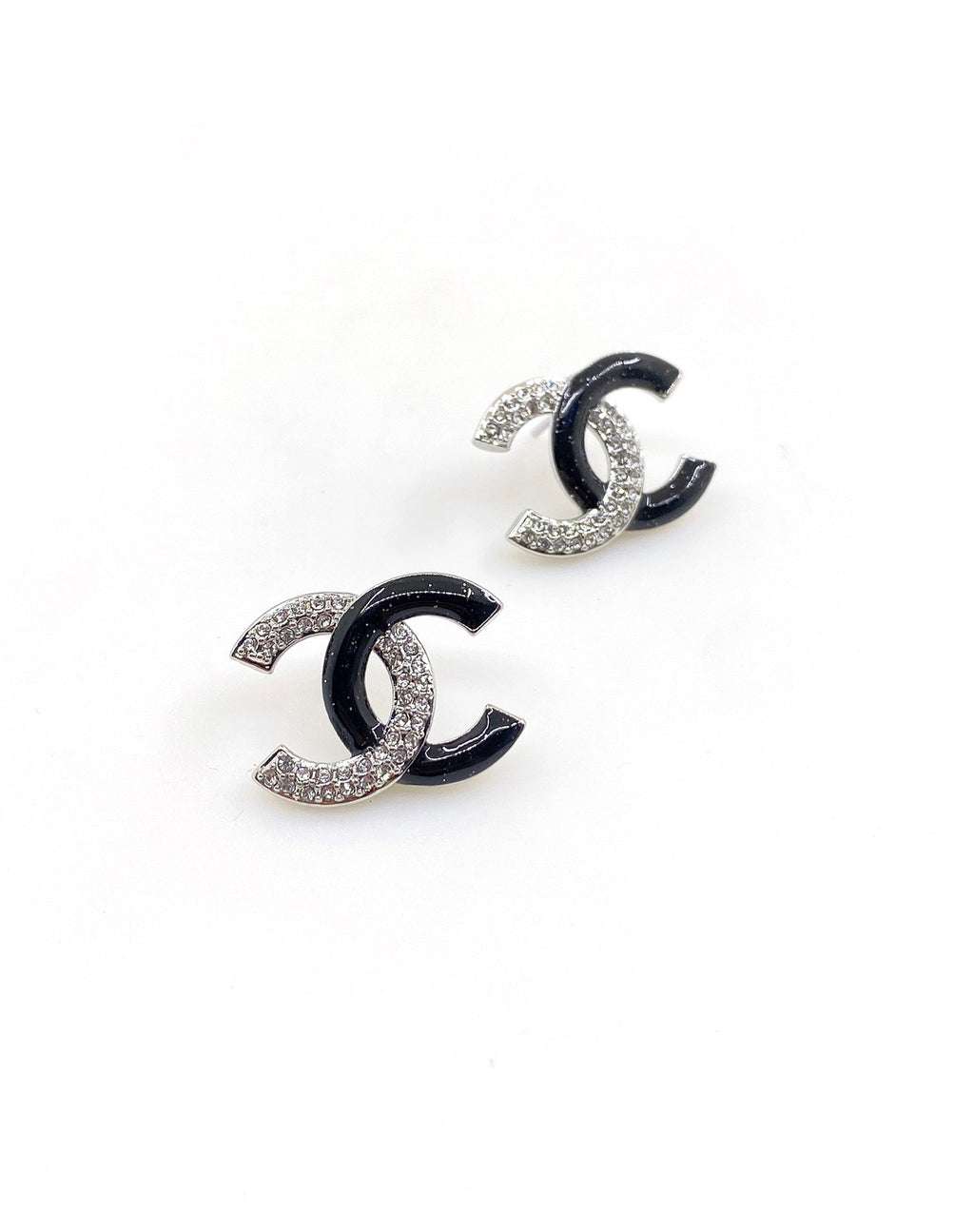Chanel Black Diamond Earrings - 18K White Gold