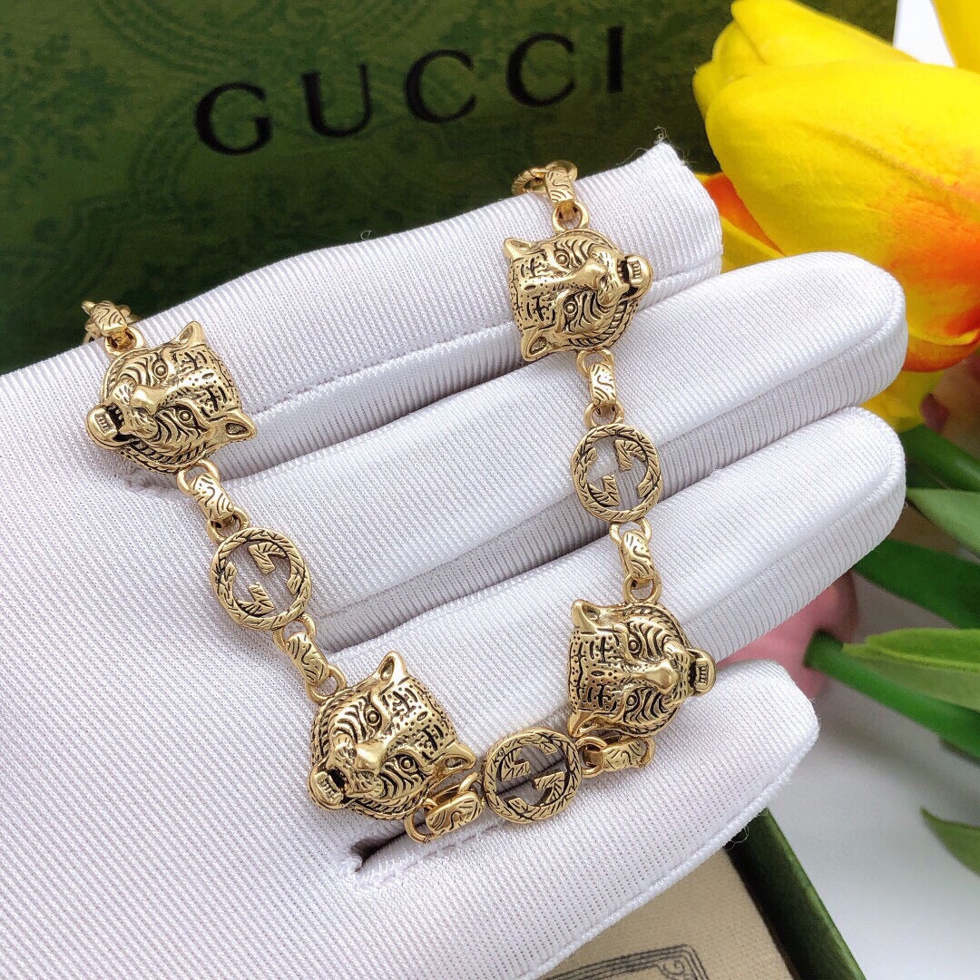 Gucci Double G Tiger Bracelet
