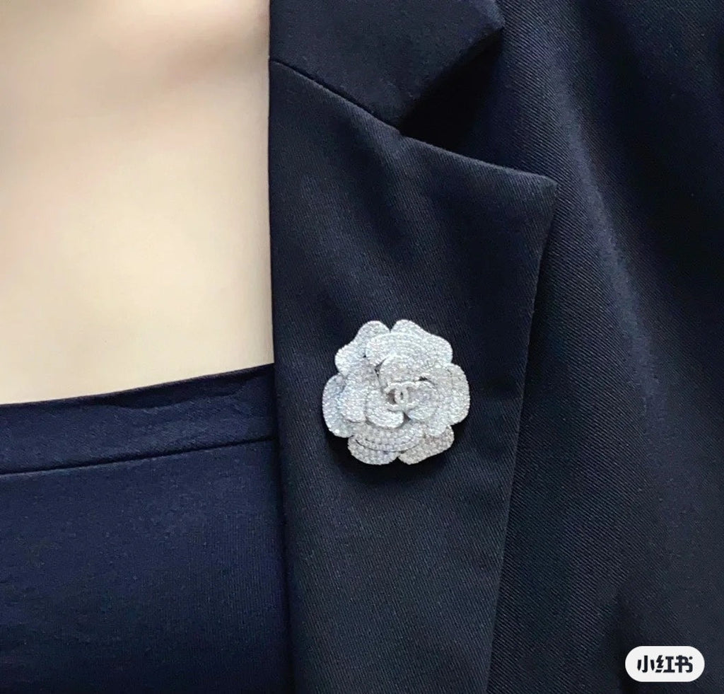 Chanel Camellia Diamond Brooch