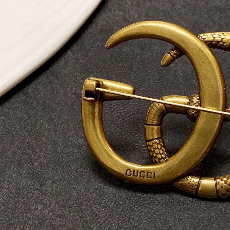 Gucci Double G Snake Brooch